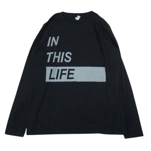 ティーアールフォーサスペンション tr.4 suspension IN THIS LIFE TEE インディスライフ プリント 長袖 Tシャツ ロンT ブラック