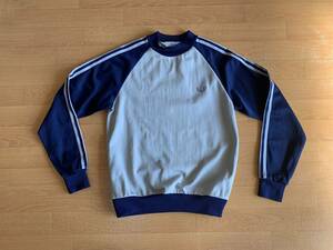 70s-80s adidasアディダス台湾製スウェット刺繍三角タグsears製シアーズ トレフォイルヴィンテージ古着トラックジャージ