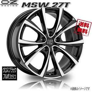 OZレーシング MSW 27T グロスブラックフルポリッシュ 19インチ 5H114.3 9.5J+45 1本 64,12 業販4本購入で送料無料