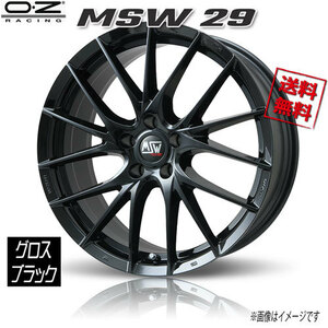 OZレーシング MSW29 グロスブラック 17インチ 5H112 7.5J+35 4本 73 業販4本購入で送料無料