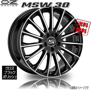 OZレーシング MSW 30 グロスブラックポリッシュ 17インチ 5H112 7.5J+48 1本 業販4本購入で送料無料