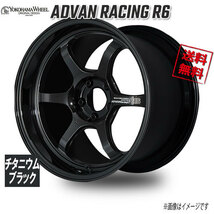 ヨコハマ アドバンレーシングR6 チタニウムブラック 18インチ 5H100 8.5J+45 1本 63 業販4本購入で送料無料_画像1