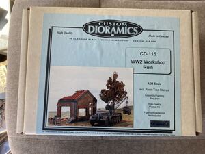 ORDANANCE MODELS 1/35 WW2 Workshop Ruin galet ki resin garage kit .. geo llama 