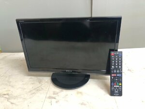 YH110223 シャープ 液晶テレビ AQUOS LC-19P5-B 2018年製 SHARP アクオス19インチ リモコン付き 初期化済 ブラック系 直接引き取り歓迎