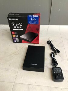 YH110050 外付けハードディスク　HDD アイリスオーヤマ 1TB HD-IR1-V1 ブラック　初期化済み テレビ録画用　直接引き取り歓迎　　