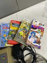 NH110141◆任天堂　Nintendo◆スーパーファミコン本体+カセット9本セット　まとめ売り/ぷよぷよ/ロックマン/ボンバーマン/など※ジャンク_画像4