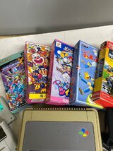 NH110141◆任天堂　Nintendo◆スーパーファミコン本体+カセット9本セット　まとめ売り/ぷよぷよ/ロックマン/ボンバーマン/など※ジャンク_画像3