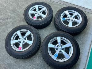 185/70R14 ポロ 等 AGA 5.5-14+40 5H100 ダンロップ WM01 14インチ スタッドレスタイヤ ホイール 4本セット 009