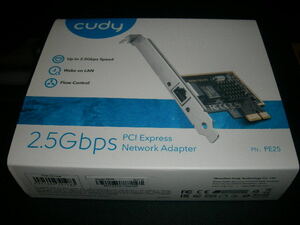 新品同様 Cudy PE25 2.5Gbps PCI Expressネットワークアダプター、2.5GBase-T PCIeカード、RTL8125 NIC