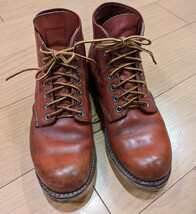 REDWING 8166 6inch CLASSIC プレーントゥ サイズUS6.5D 24.5cm レザーブーツ 革靴 本革 レッドウィング アイリッシュセッター赤茶_画像1