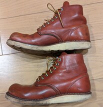 REDWING 8166 6inch CLASSIC プレーントゥ サイズUS6.5D 24.5cm レザーブーツ 革靴 本革 レッドウィング アイリッシュセッター赤茶_画像3