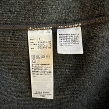 ミ2311-603 無印良品　MUJI ボアフリースジャケット　メンズ　Lサイズ　グレー　ジップアップ　セーター_画像9