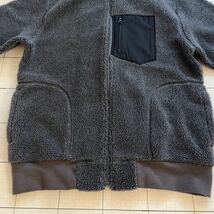 ミ2311-603 無印良品　MUJI ボアフリースジャケット　メンズ　Lサイズ　グレー　ジップアップ　セーター_画像4