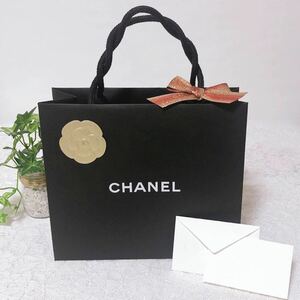 シャネル「CHANEL」ショッパー 小物箱サイズ (3242) 正規品 付属品 紙袋 ショップ袋 ブランド紙袋 ブラック 小さめ 