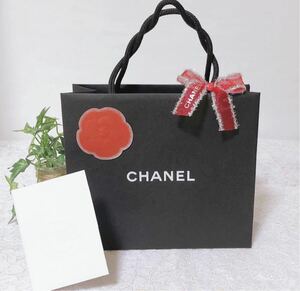 シャネル「CHANEL」ショッパー 小物箱サイズ (3243) 正規品 付属品 紙袋 ショップ袋 ブランド紙袋 ブラック 小さめ 