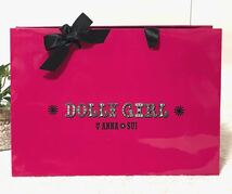 アナスイ 「 ANNA SUI DOLLY GIRL 」ショッパー (484) ショップ袋 紙袋 ブランド袋 29×20.5×10cm ギフト ラッピング ピンク 折らずに配送_画像1