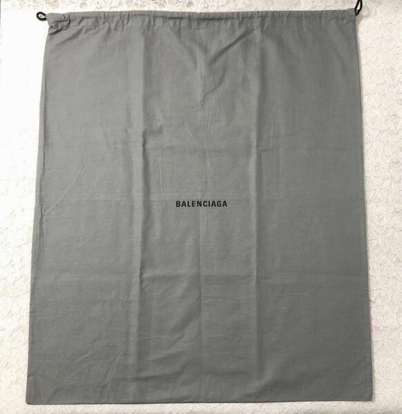 バレンシアガ「BALENCIAGA」 バッグ保存袋 現行 （3228）正規品 付属品 内袋 布袋 巾着袋 布製 57×68cm 特大サイズ グレー