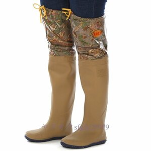  new goods popular long height rain shoes rain boots men's boots waterproof rain. day outdoor work shoes fishing D