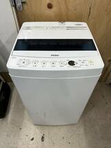 【s548】【中古品】 Haier ハイアール 全自動電気洗濯機 5.5kg JW-C55D 2019年製 ホワイト_画像1