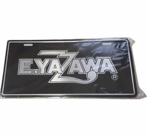 ◆人気商品◆矢沢永吉　E.YAZAWA ナンバープレート(ロゴ)ブラック/シルバー