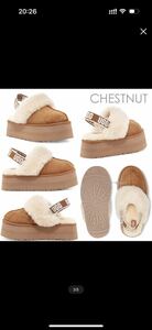 スリッパ 天然羊毛 UGG ムートン 