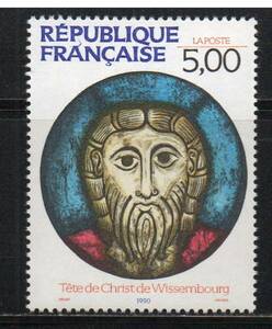 《f-188/絵画》フランス / 1990年・Head of Christ Wissembourg （）　１枚(未)
