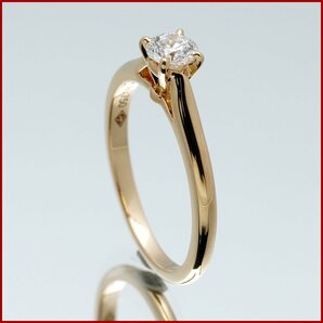 カルティエ 1895 ソリテール ダイヤモンド リング 指輪 K18PG ピンクゴールド #46 6号 0.23ct D-VVS1-EX 美品 新品仕上げ済みの画像2