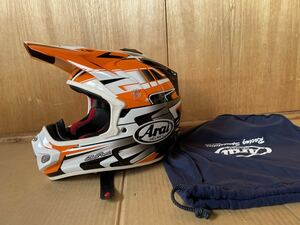 アライ Arai V-CROSS4 Vクロス4 TIP ティップ オレンジ オフロードヘルメット Mサイズ ? Lサイズ ?　ビンテージ レトロ