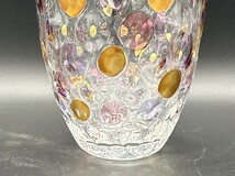 BOHEMIA GLASS ボヘミアグラス フラワーベース 花瓶 花器 花入_画像4