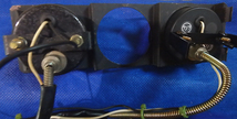 ジャンク品　ＯＭＯＲＩ　大森　オオモリ　機械式メーター　水温計と油温計　3連メーターパネル付き_画像4