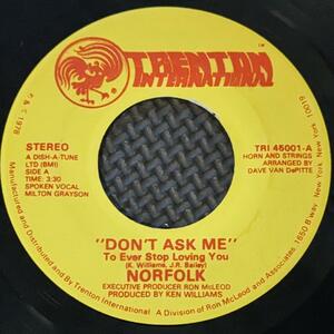 ★ Norfolk ★ Don't Ask Me/Gift Wrap My Love （送料無料）