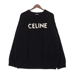 セリーヌ ロゴ オーバーサイズ セーター 2A19R423P メンズ ブラック CELINE 中古 【アパレル・小物】