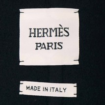 エルメス カシミヤ ダブルフェイス コート レディース ブラック ネイビー HERMES [美品] 中古 【アパレル・小物】_画像5