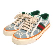 グッチ Tennis 1977 スニーカー シェリーライン レディース ブルー GUCCI 中古 【アパレル・小物】_画像1