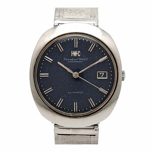 1円スタート！ IWC オールドインター クッション ブルーマーブルダイヤル R815A 手巻き [アンティーク ヴィンテージ] 中古 【時計】