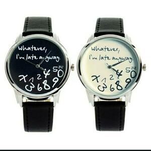 新品　腕時計　数字タイプ　ビジネス　白黒二本セット　56