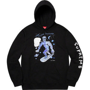 試着のみ 20SS Supreme Daniel Johnston Hooded Sweatshirt Mサイズ ダニエル・ジョンストン パーカー Black ブラック Silver Surfer