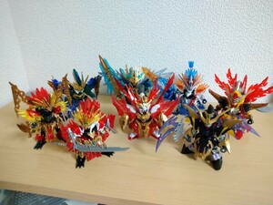 ガンプラ SD三国創傑伝 完成品 ジャンク 曹操ウイングガンダム 孫策アストレイ 孫権アストレイ 徐晃デスサイズほか 8個セット