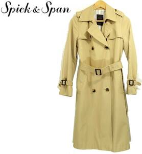  postage 710 jpy ~Spick & Span noble belt attaching trench coat lady's 40(L) beige commuting going to school Spick & Span Noble( stock ) framework s