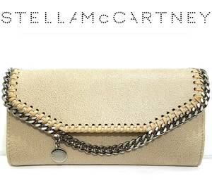 新品Stella McCartneyファラベラ長財布クリーム391835 W9132 9300Uチェーン ベージュ系クリーム ステラマッカートニーFalabellaファスナー