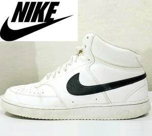 送料710円~NIKEコート ビジョン ミッド ネクスト ネイチャー28cmメンズ スニーカーDN3577-101ホワイト白ブラック黒ナイキCOURT VISION MID