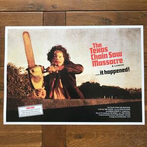 UK poster ②[ demon. ....](The Texas Chain Saw Massacre)*to Be *f-pa-/ leather face /teki suspension * chain saw 