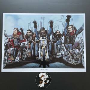 ポスター★David Mann×Easyriders 011「My Old Gang」★チョッパー/ナックル/パンヘッド/ショベル/ヘルズエンジェルス/Hell's Angels