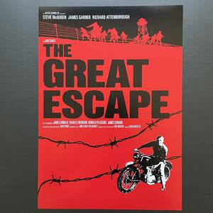 ポスター『大脱走』（The Great Escape）復刻レアポスター#2★スティーブ・マックイーン/トライアンフTR6/BMW・Rシリーズ