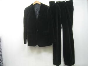 TORNADO MART トルネードマート ベロア スーツ ジャケット パンツ 黒 ブラック サイズL LL