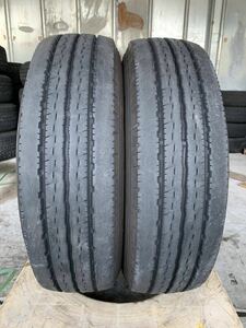 送料込み 205/75R16 YOKOHAMA LT151R 6mm 22年製 中古 タイヤ 2本セット