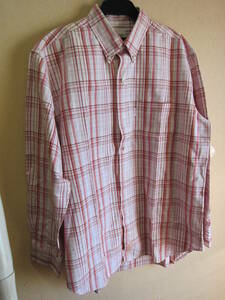  Karl hell mKarl Helmut men's M shirt long sleeve cut and sewn check Logo ta451