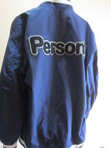 美品 PERSON’S レディース L スタジャン ジャンパー ブルゾン ジャケット PA220901 オリジナル刺繍ワッペン 濃紺 大きいサイズ タ453_画像5