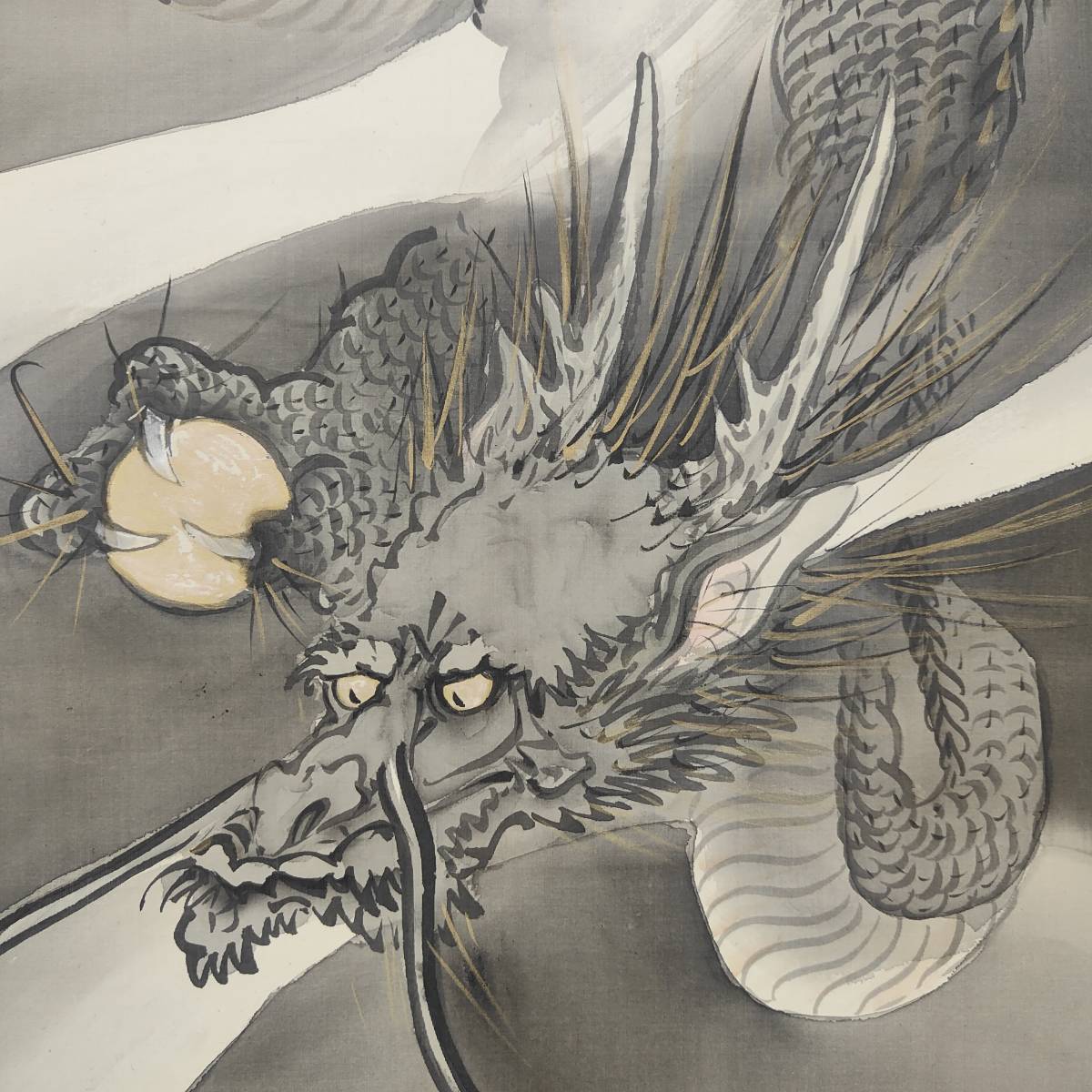 [Œuvre authentique] // Kajo/Dragon/Unryu/Ryujin/Fleurs et oiseaux/Parchemin suspendu Hotei-ya A-441, peinture, Peinture japonaise, fleurs et oiseaux, oiseaux et bêtes