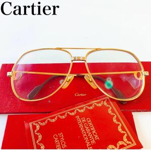 希少 Cartier paris Santos アイウェア カルティエ サントス メガネ フレーム 5914 130genuine product MADE IN FRANCE / フランス製 眼鏡